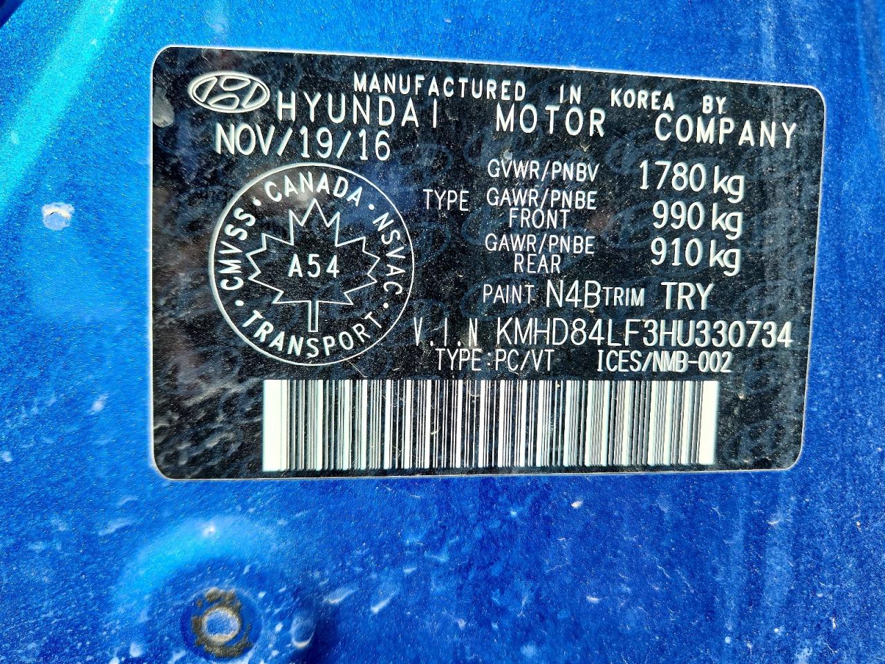 2017 HYUNDAI ELANTRA