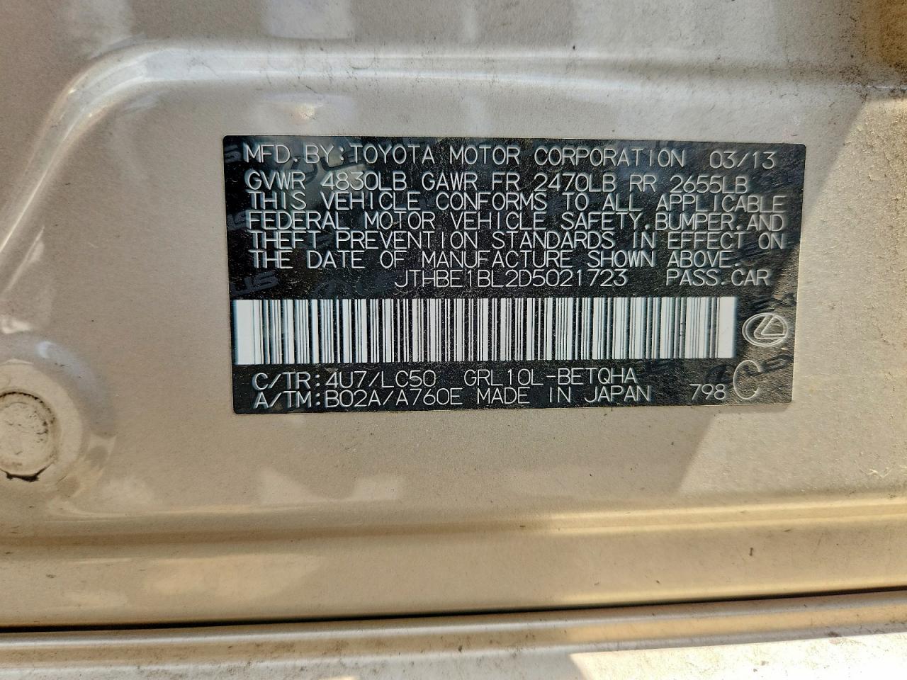 2013 LEXUS GS350