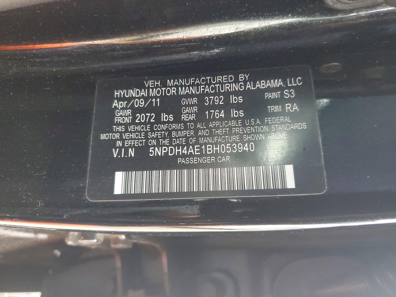 2011 HYUNDAI ELANTRA