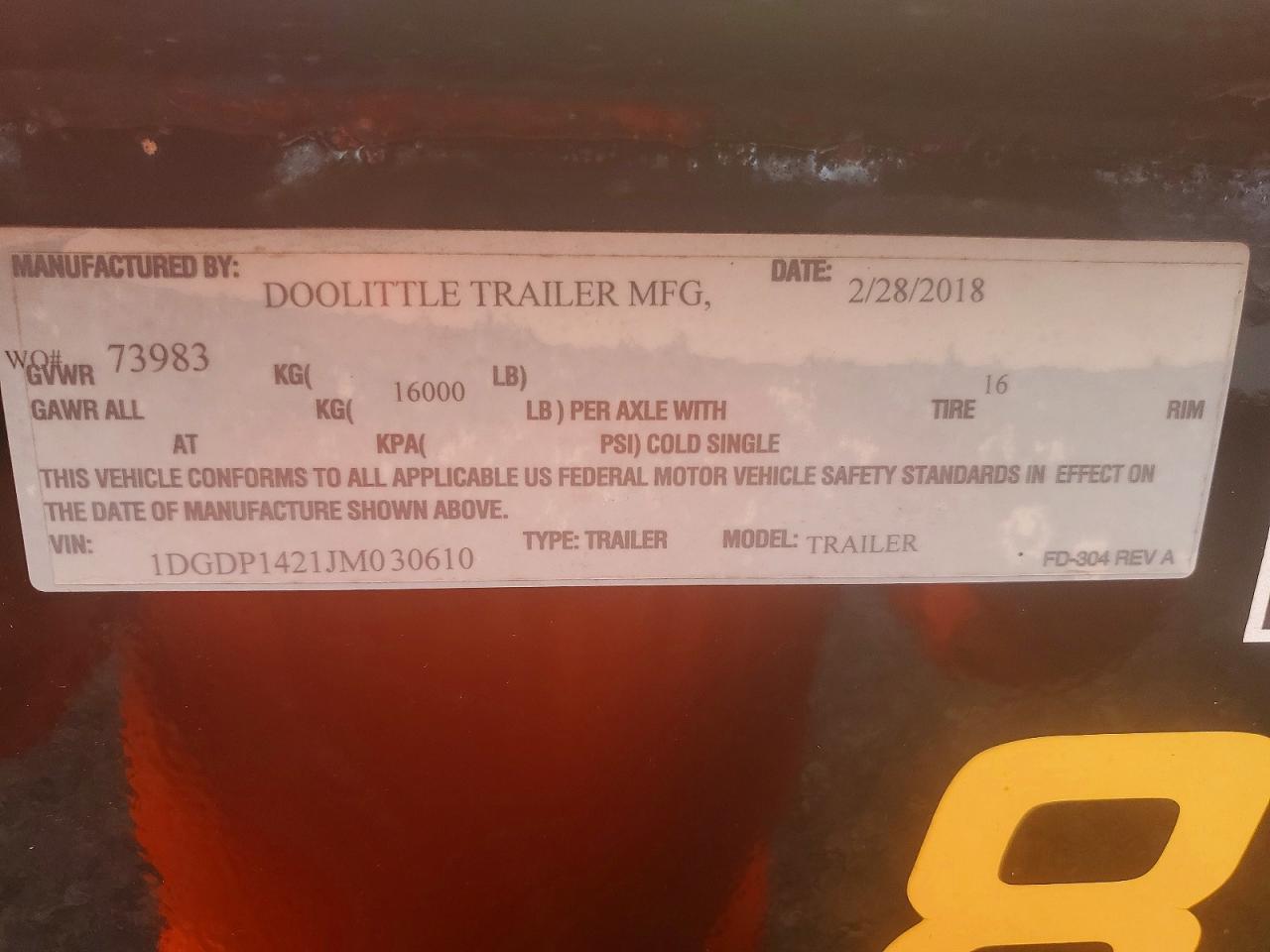 2018 DOOLITTLE UNKNOWN