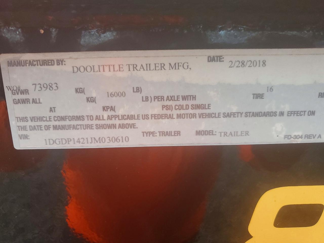 2018 DOOLITTLE UNKNOWN