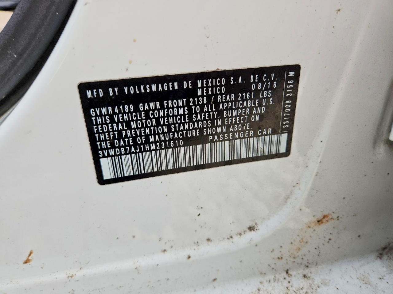 2017 VOLKSWAGEN JETTA