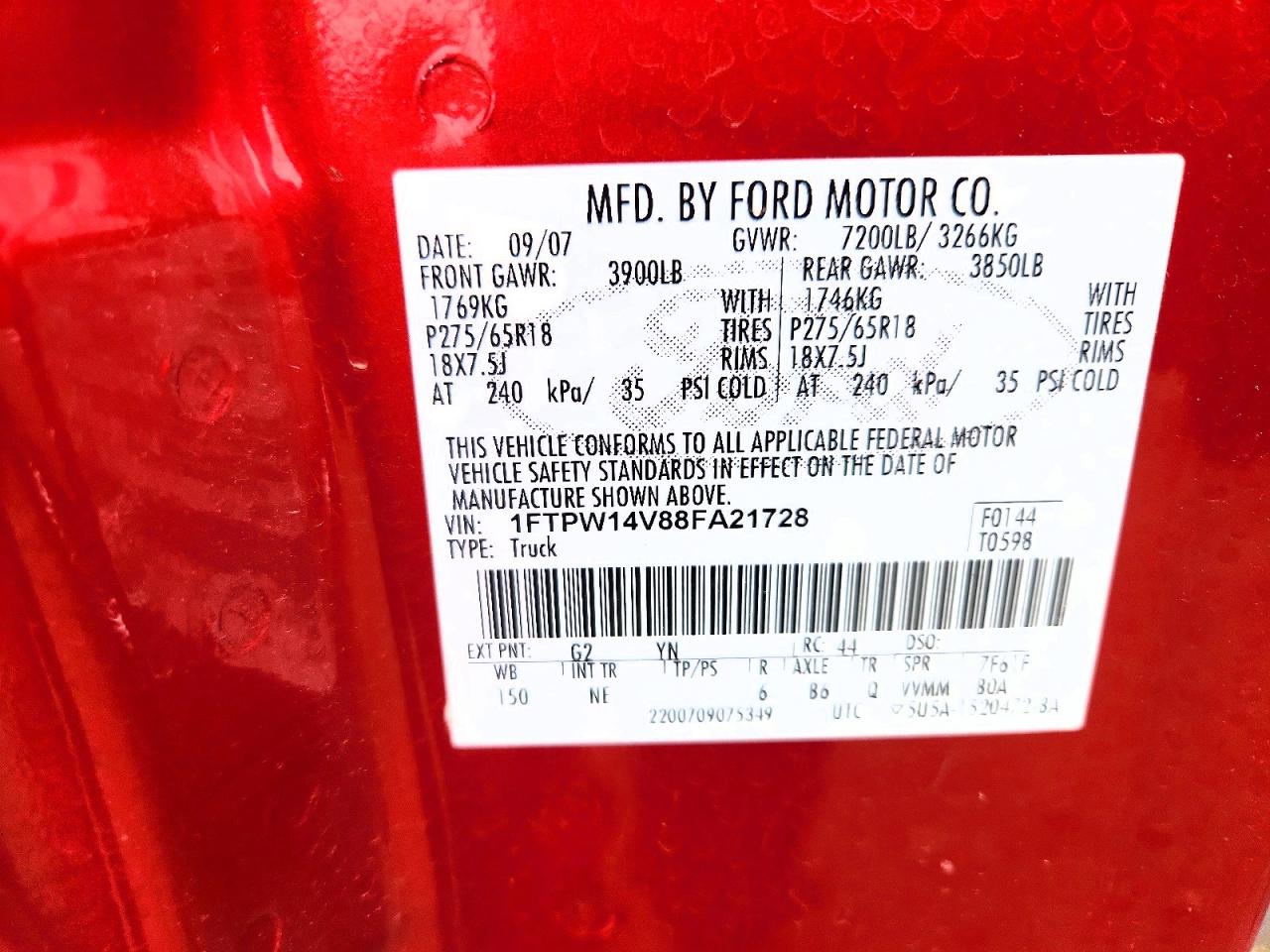 2008 FORD F150