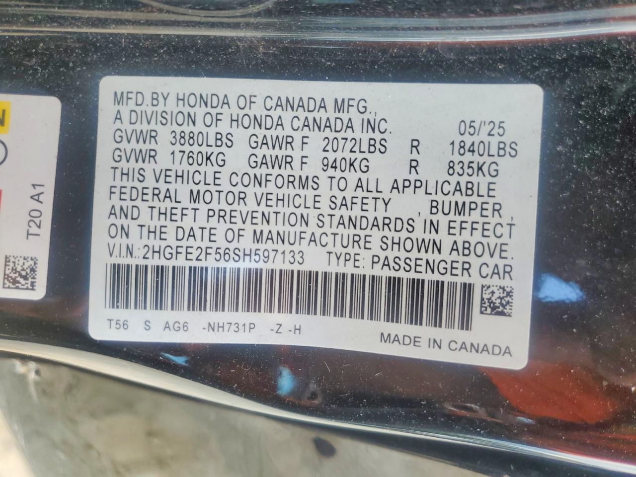 2025 HONDA CIVIC