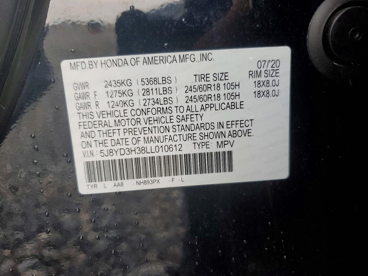 2020 ACURA MDX
