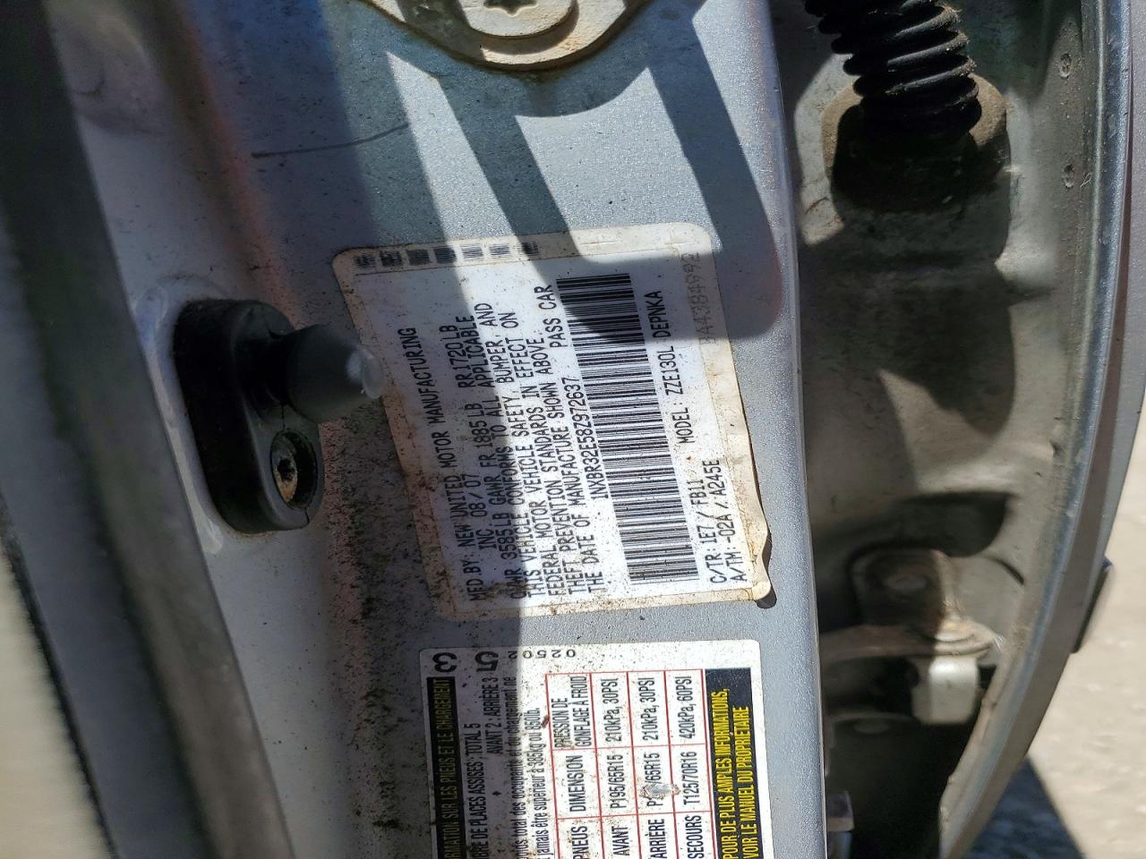 2008 TOYOTA COROLLA