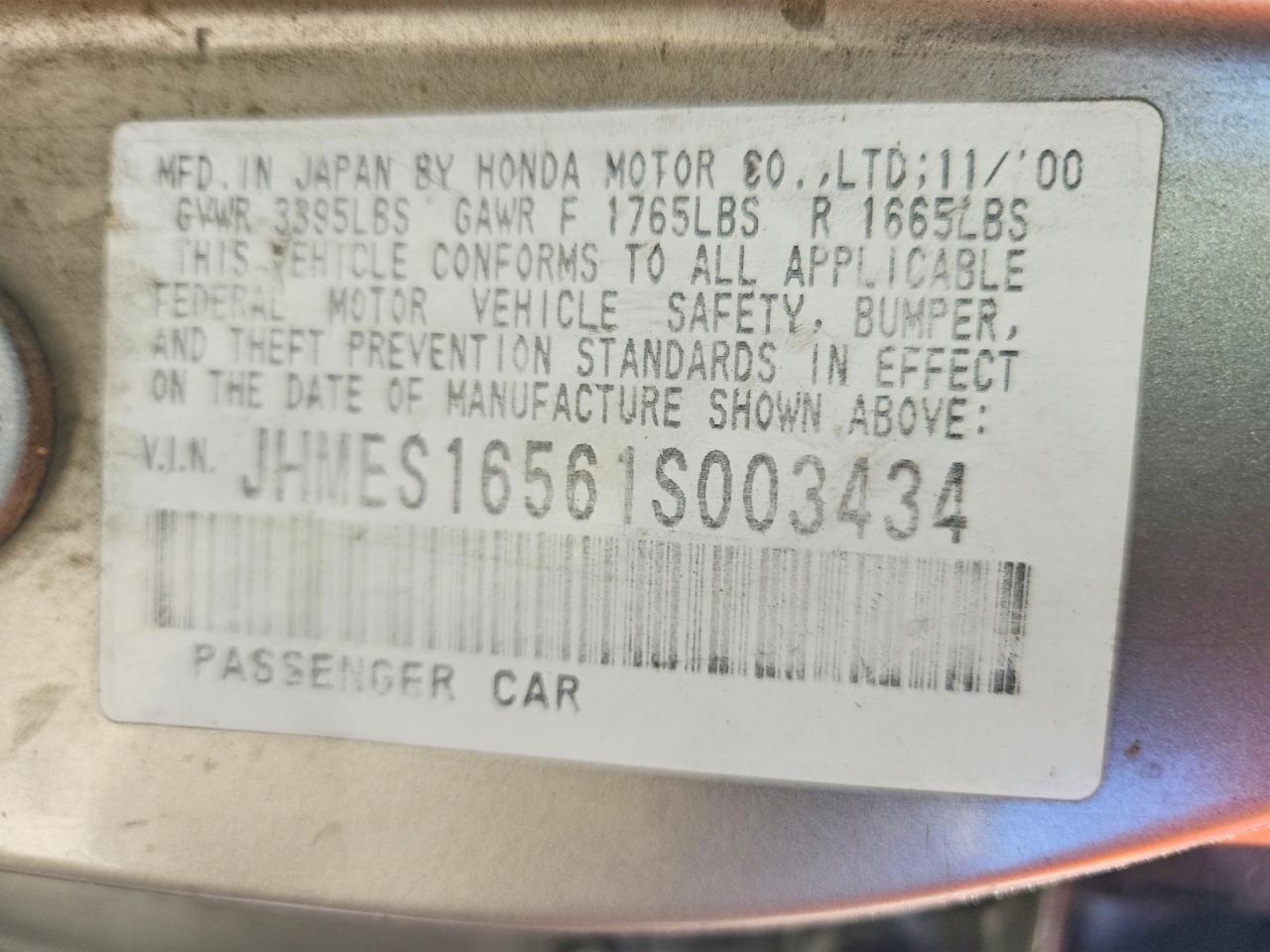 2001 HONDA CIVIC