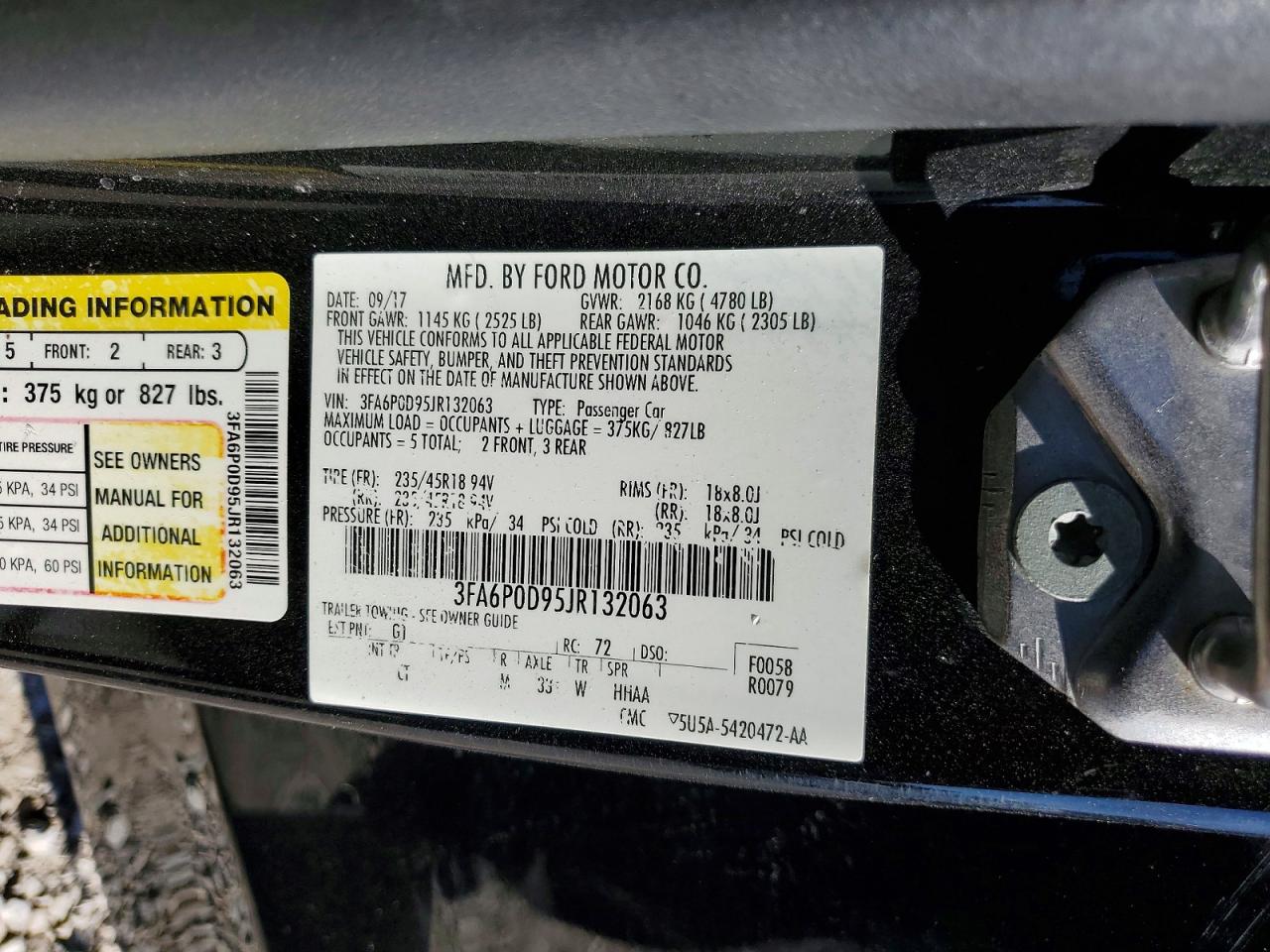 2018 FORD FUSION