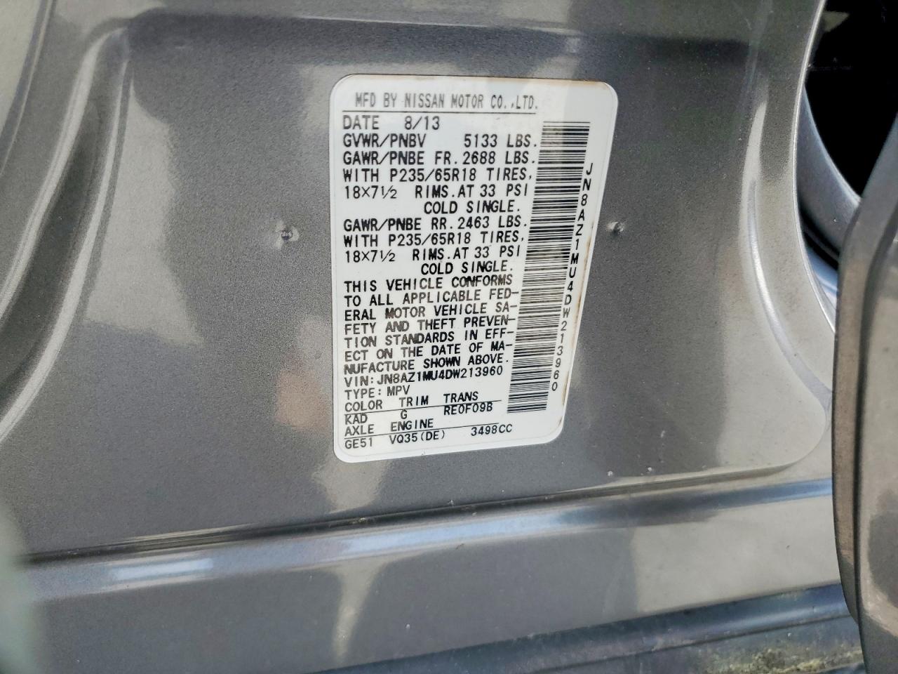 2013 NISSAN MURANO