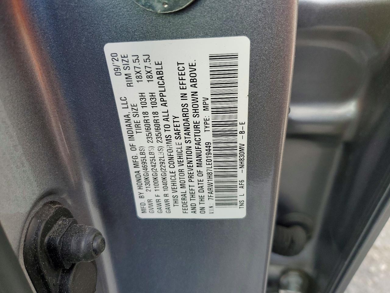 2020 HONDA CRV