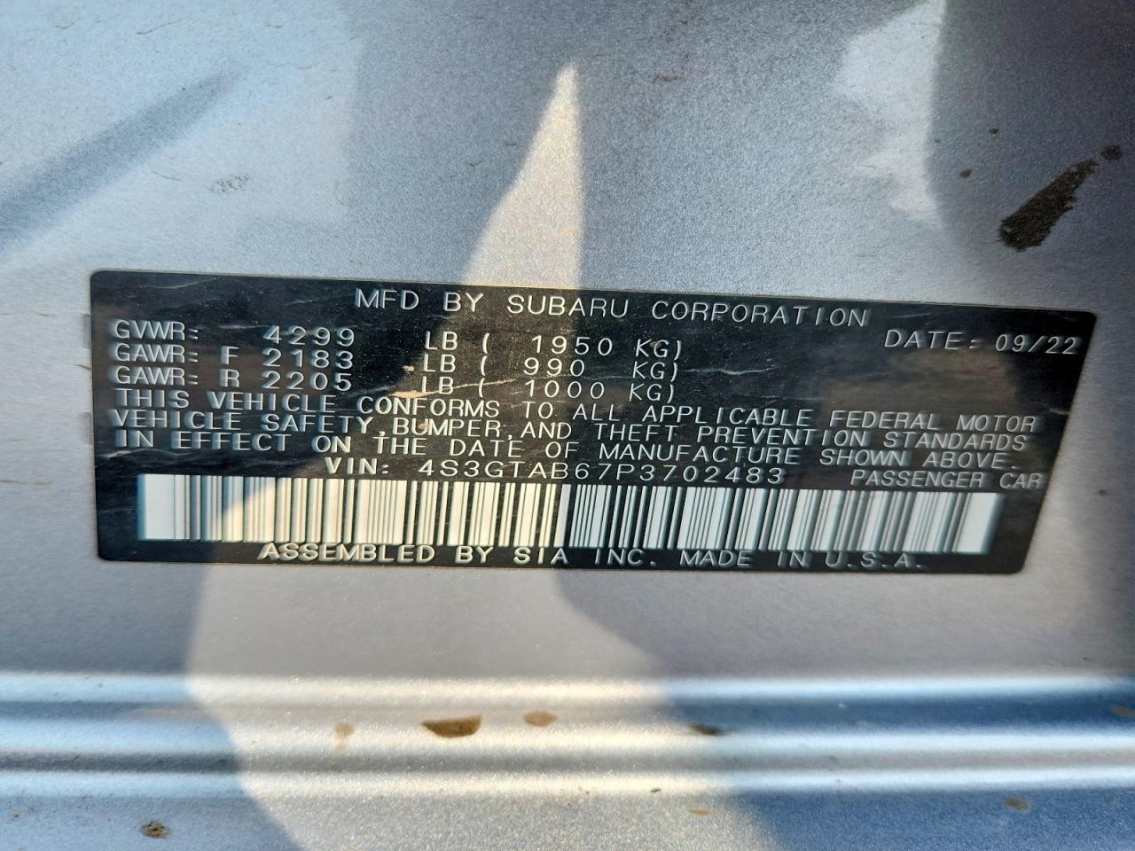 2023 SUBARU IMPREZA