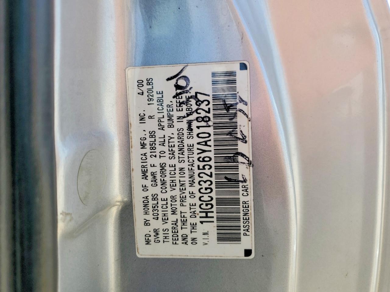 2000 HONDA ACCORD 2D