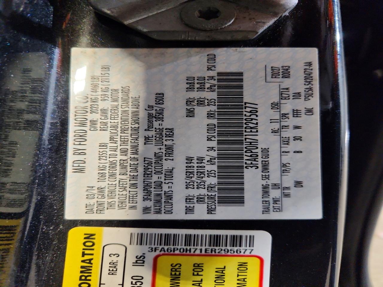 2014 FORD FUSION