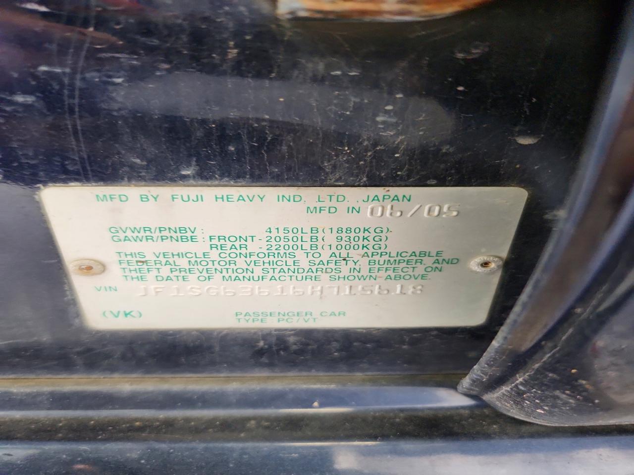 2006 SUBARU FORESTER