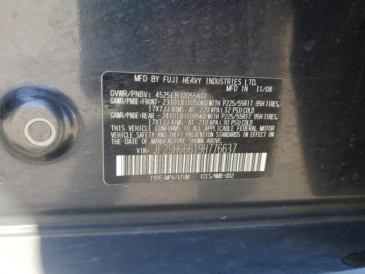 2009 SUBARU FORESTER