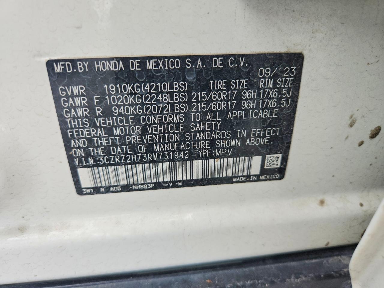 2024 HONDA HR-V