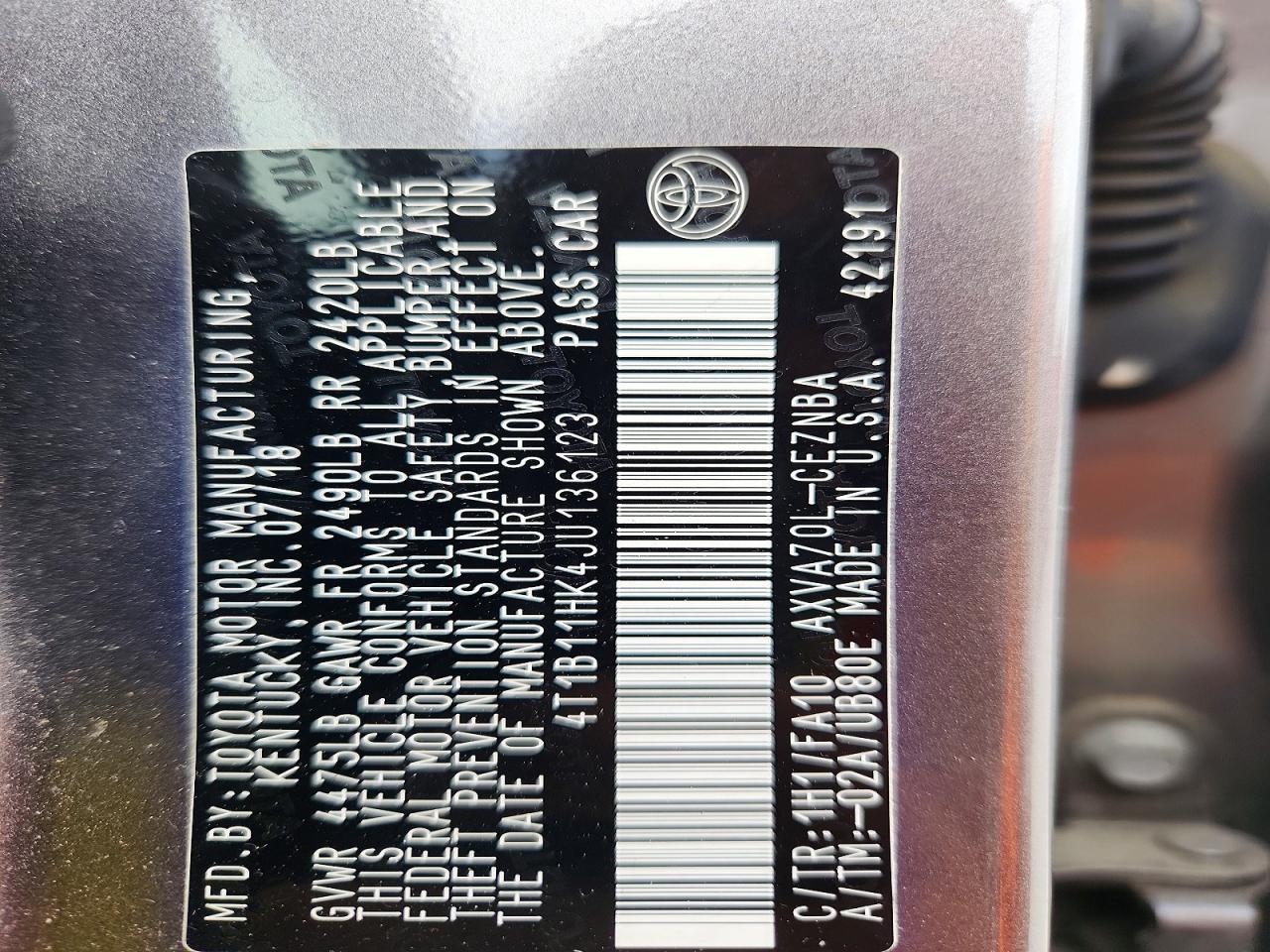 2018 TOYOTA CAMRY