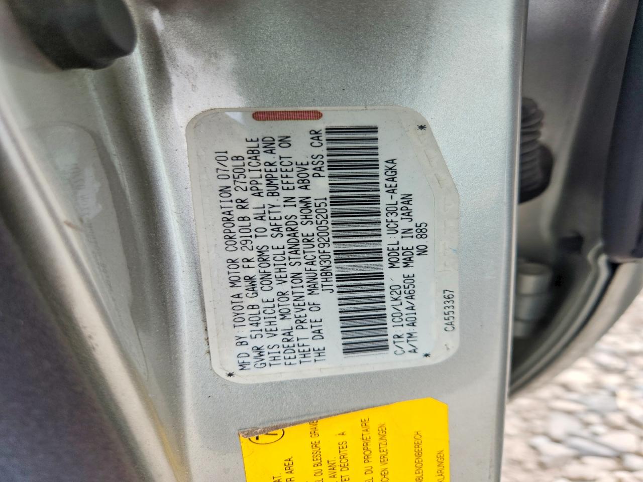 2002 LEXUS LS430