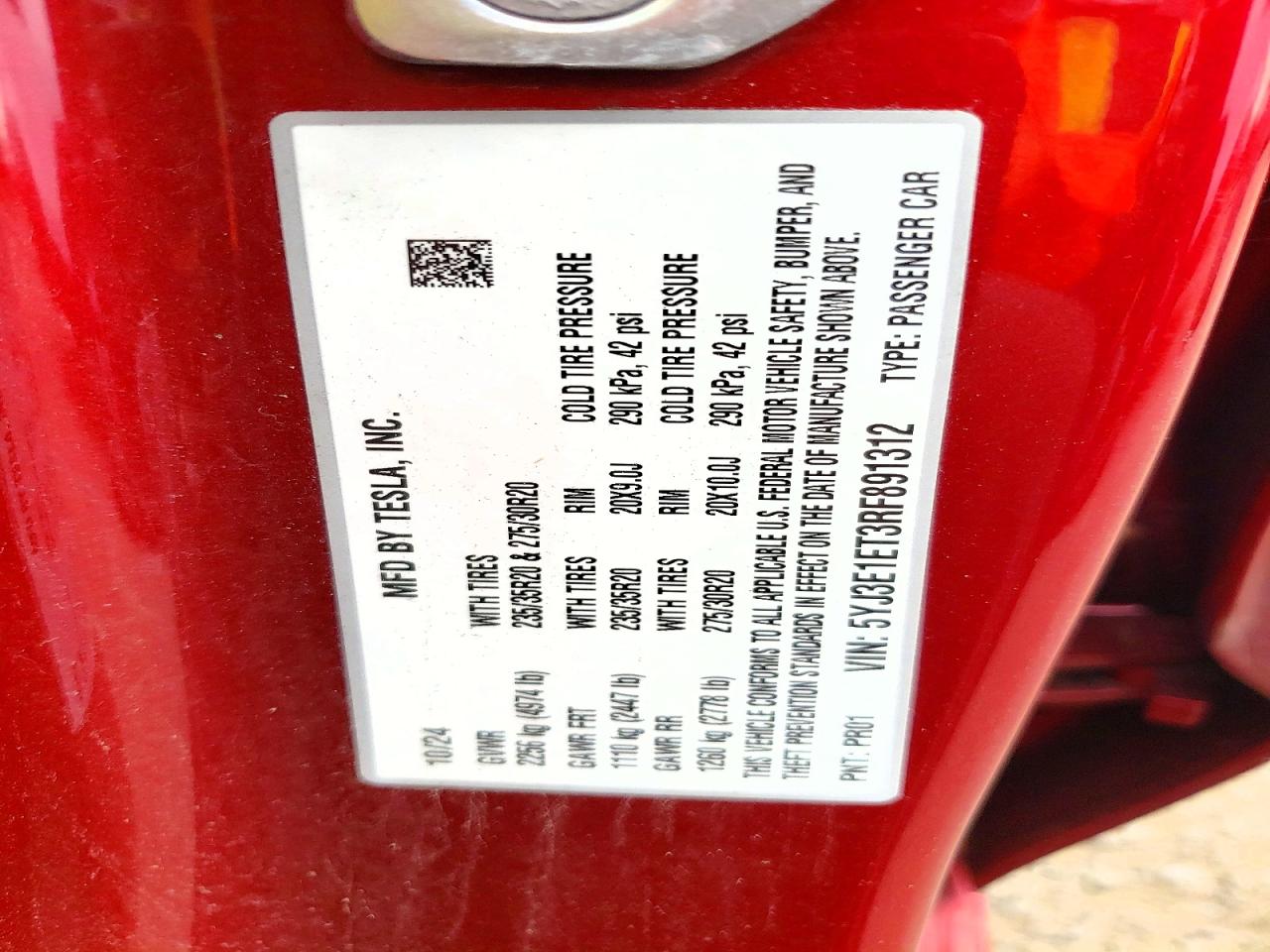 2024 TESLA MODEL 3