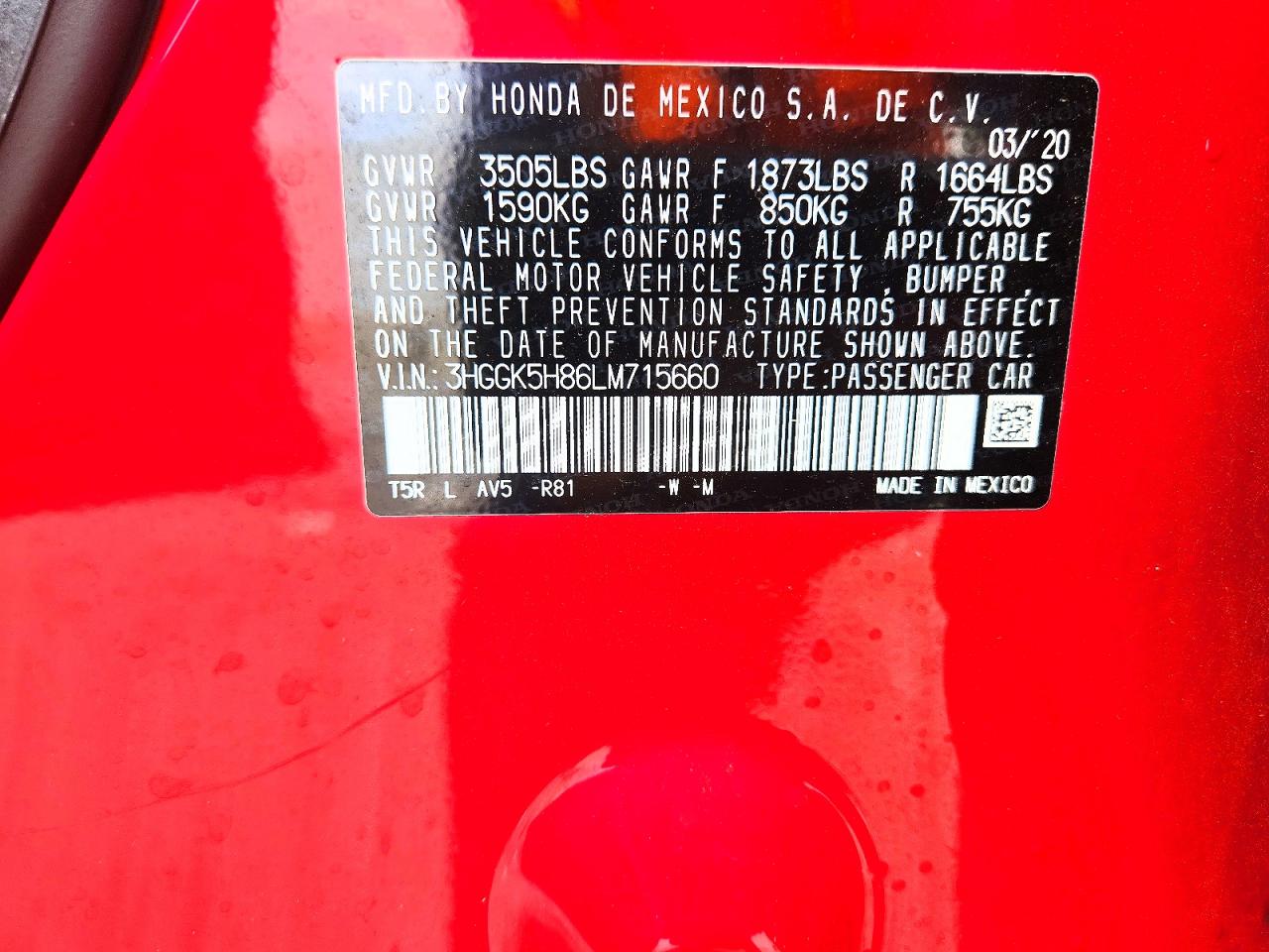 2020 HONDA FIT