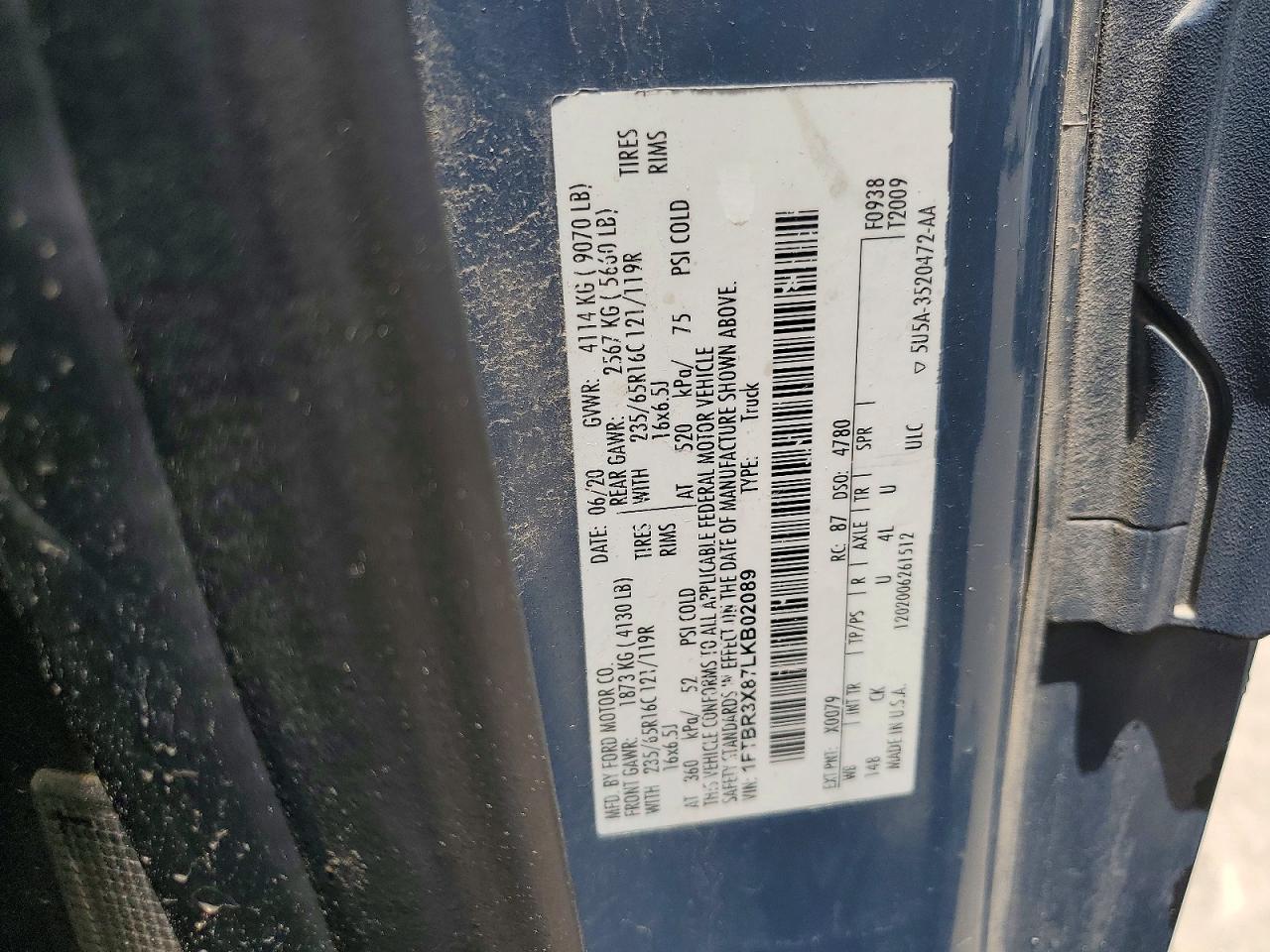 2020 FORD TRANSIT