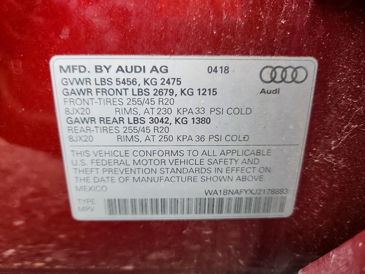 2018 AUDI Q5