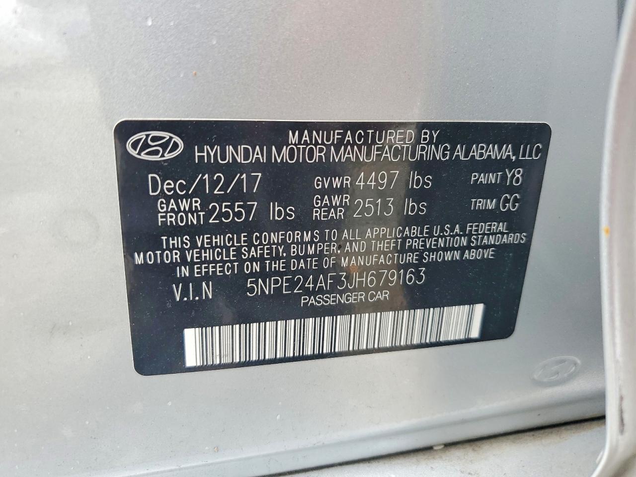 2018 HYUNDAI SONATA