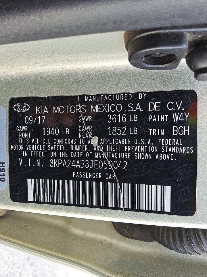 2018 KIA RIO
