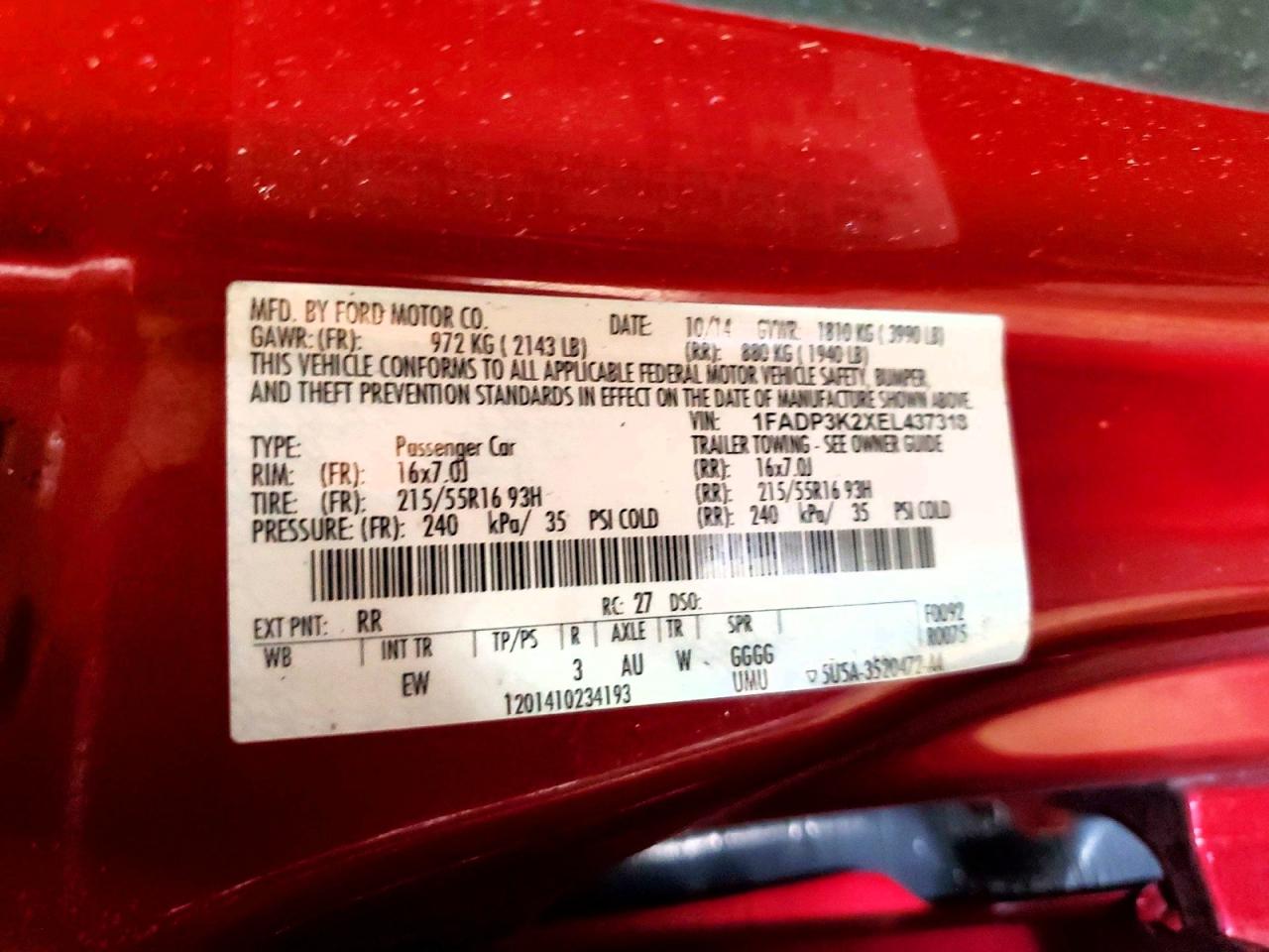2014 FORD FOCUS