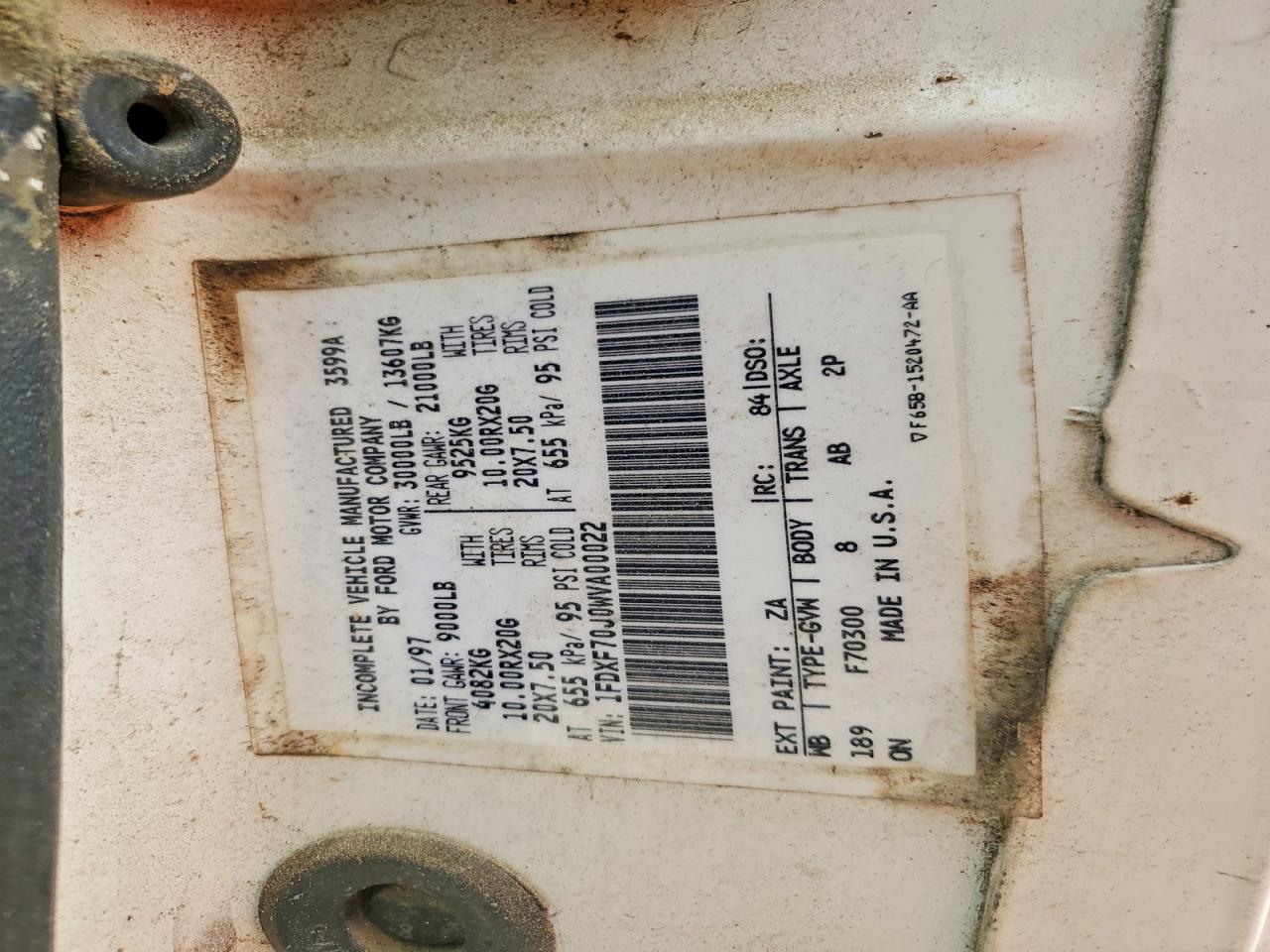 1998 FORD F700