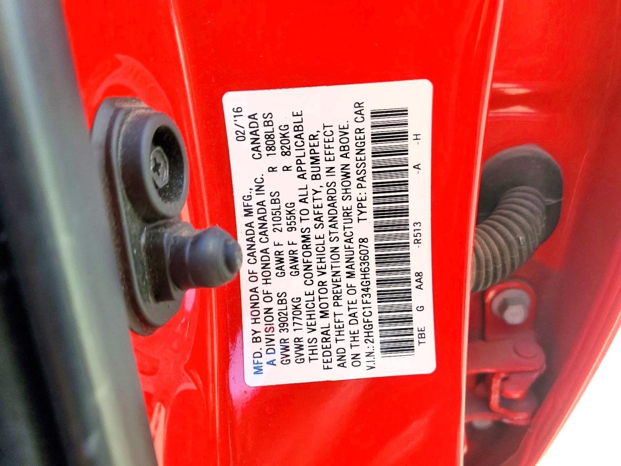 2016 HONDA CIVIC