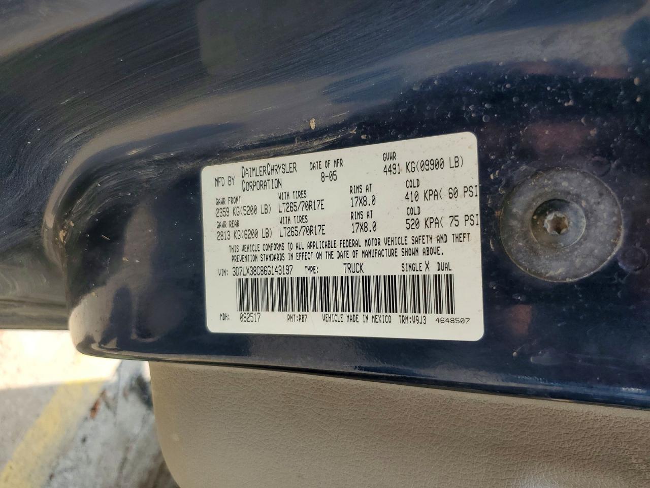2006 DODGE RAM 3500