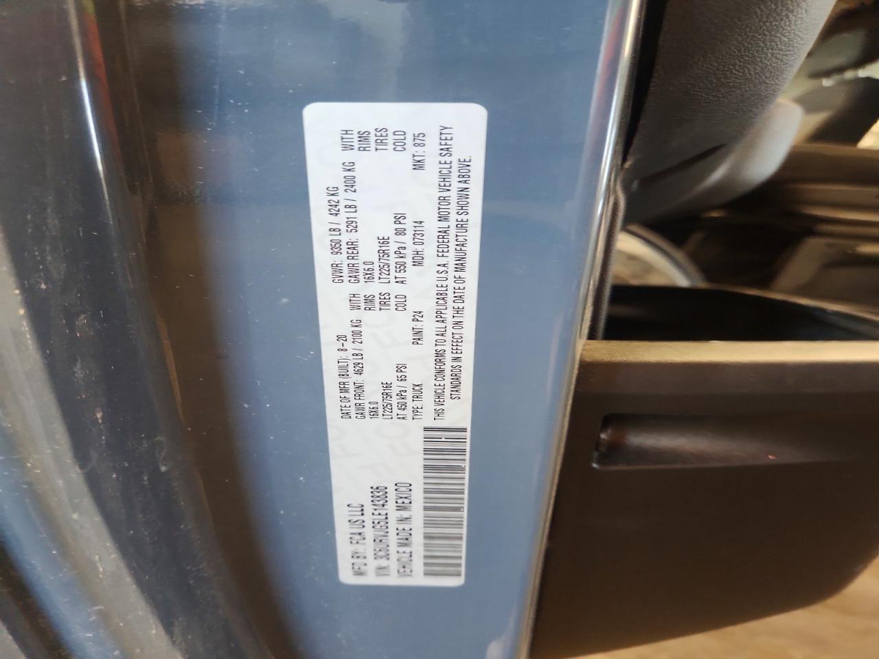 2020 RAM PROMASTER
