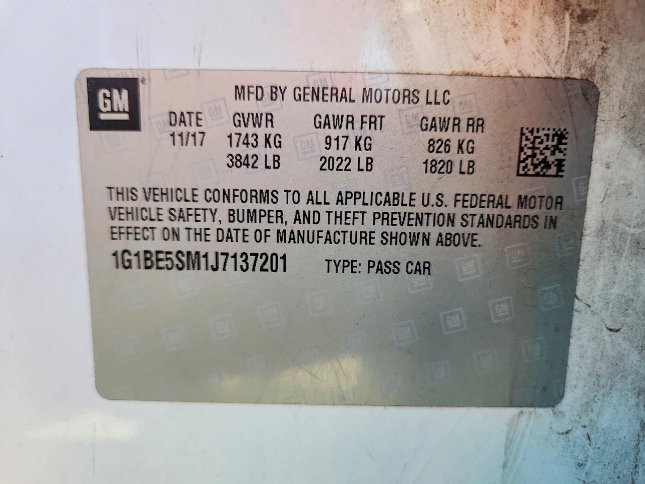 2018 CHEVROLET CRUZE