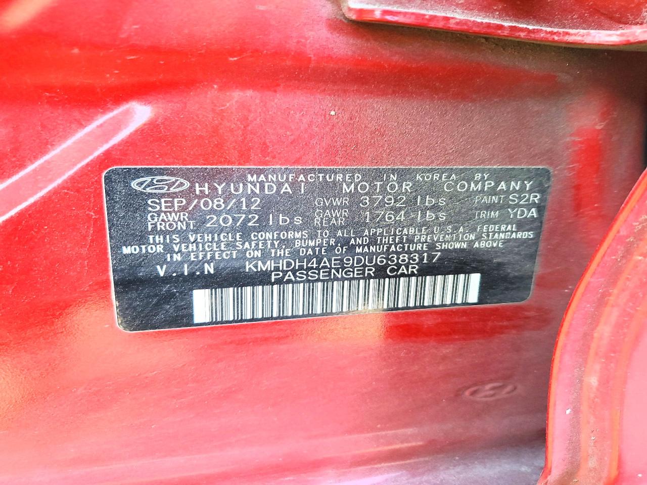 2013 HYUNDAI ELANTRA