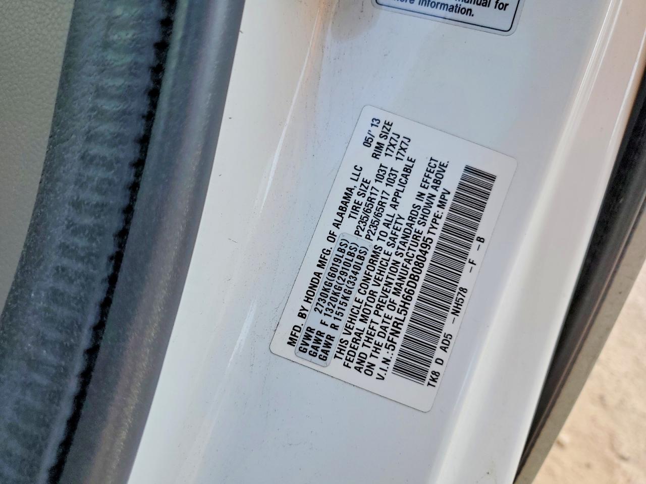 2013 HONDA ODYSSEY