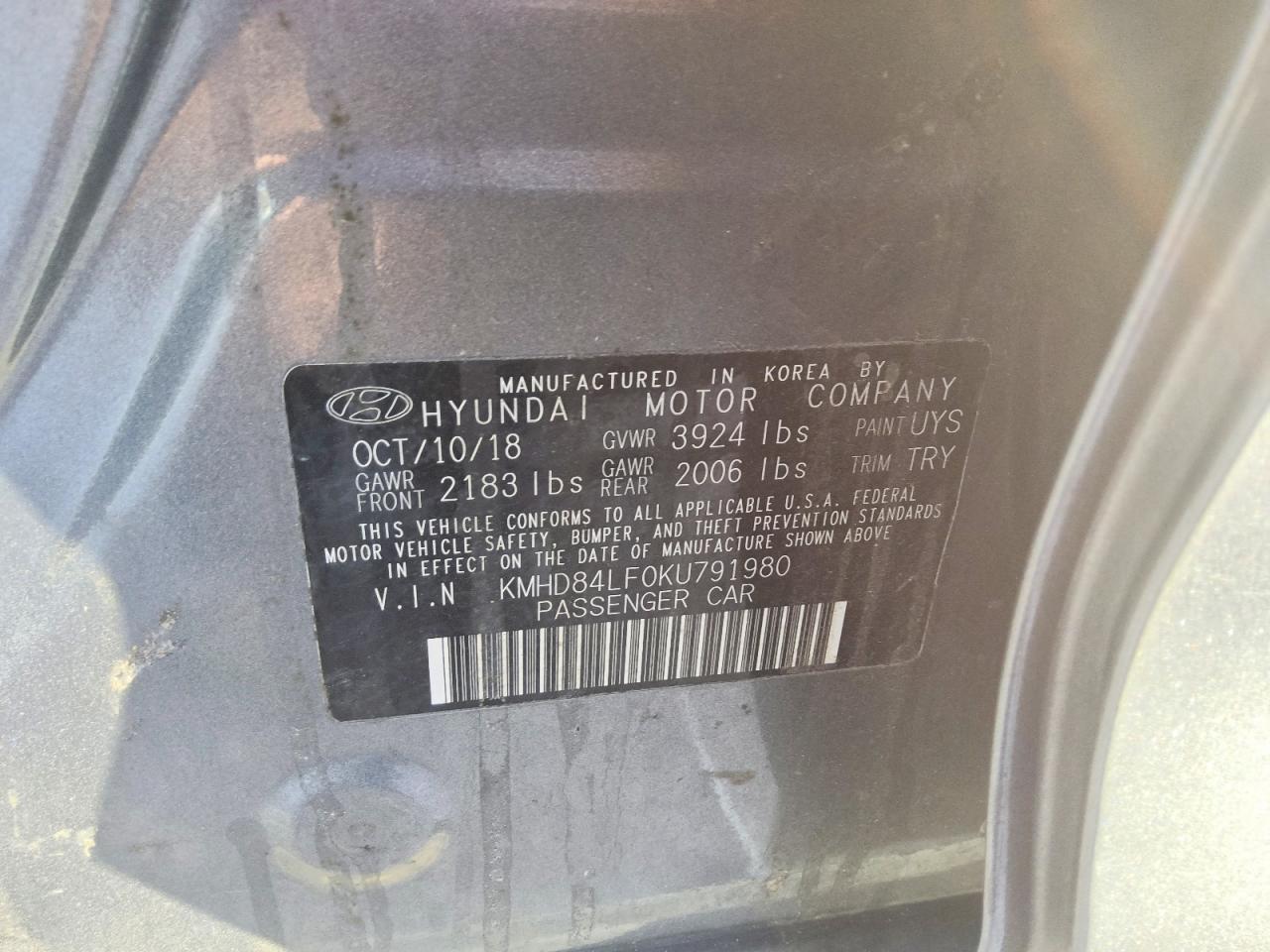 2019 HYUNDAI ELANTRA