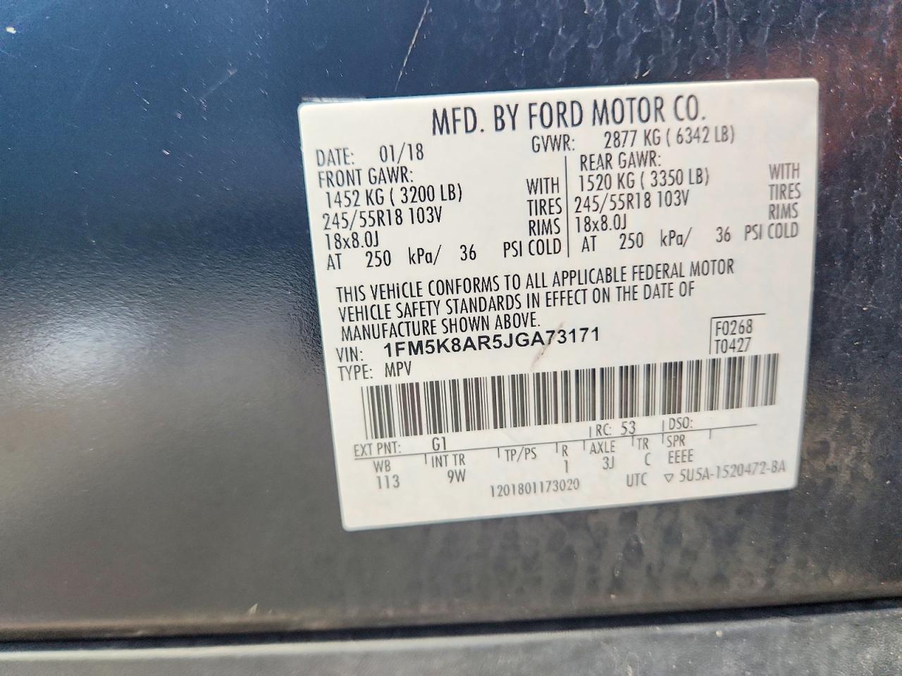 2018 FORD EXPLORER