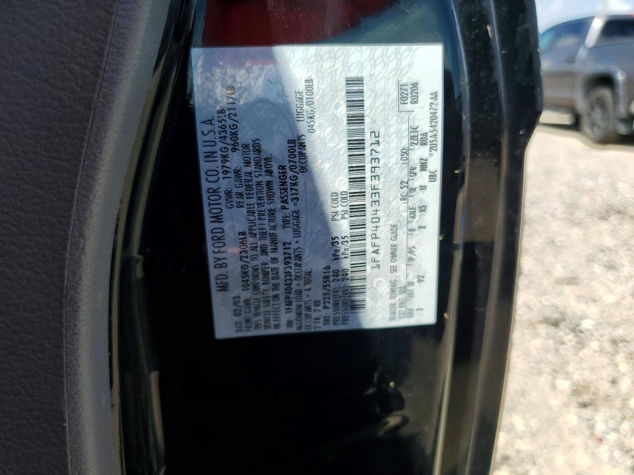 2003 FORD MUSTANG