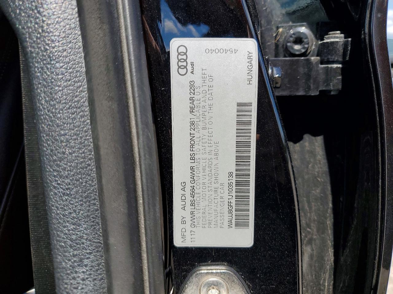 2018 AUDI A3 PREMIUM