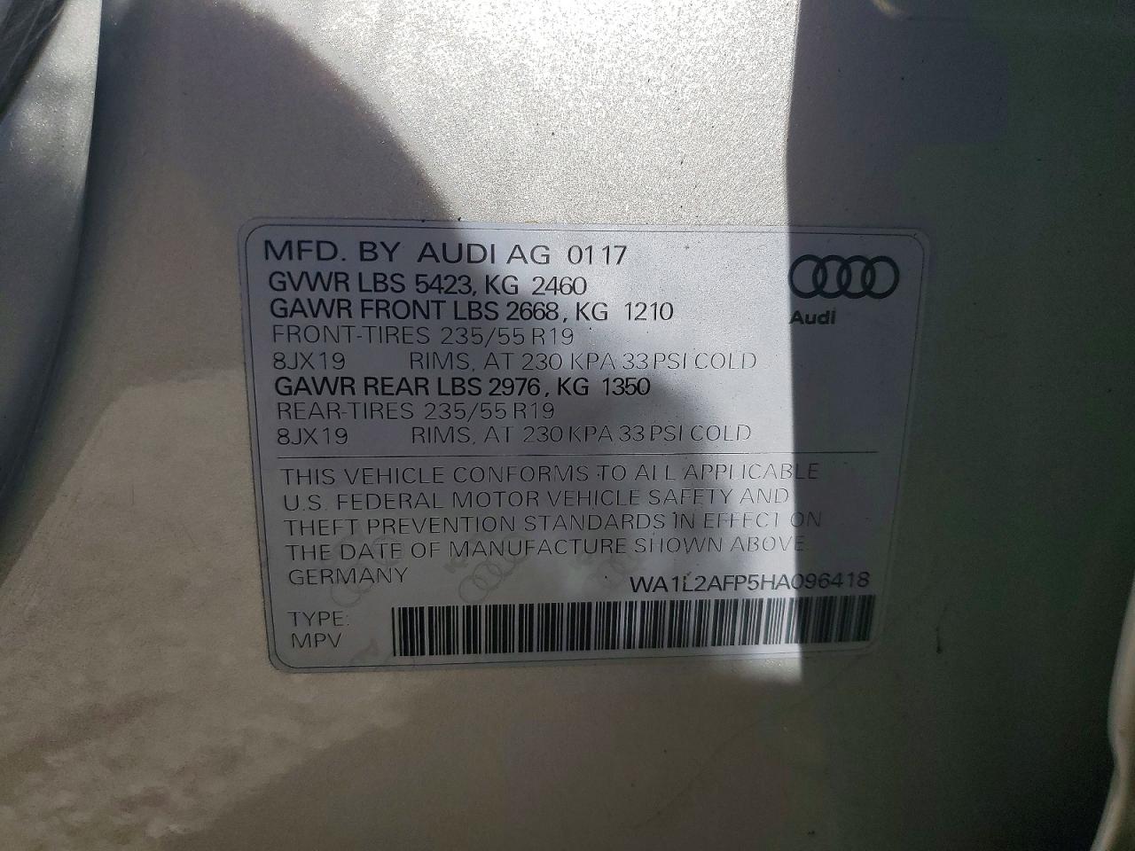 2017 AUDI Q5