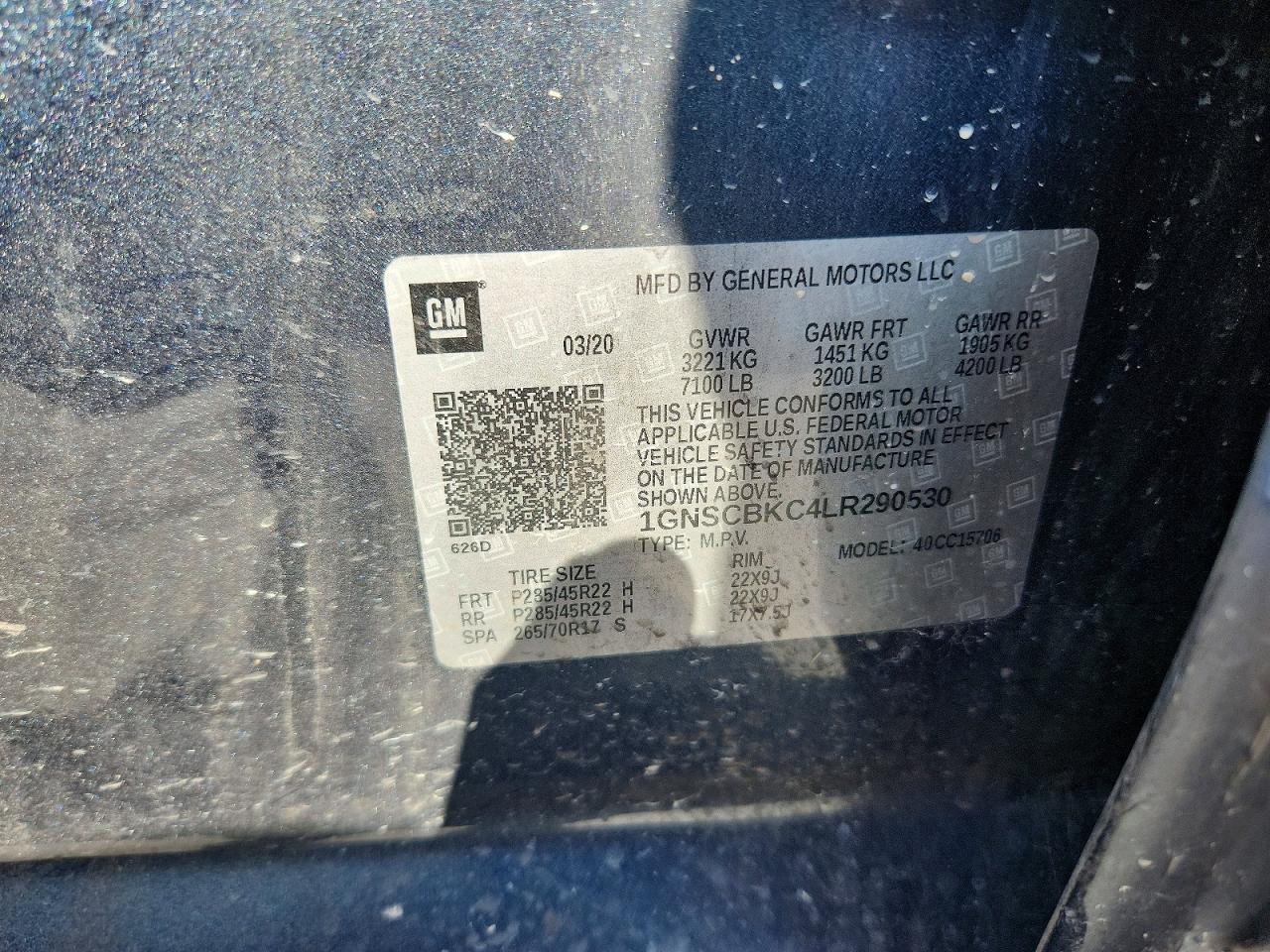 2020 CHEVROLET TAHOE