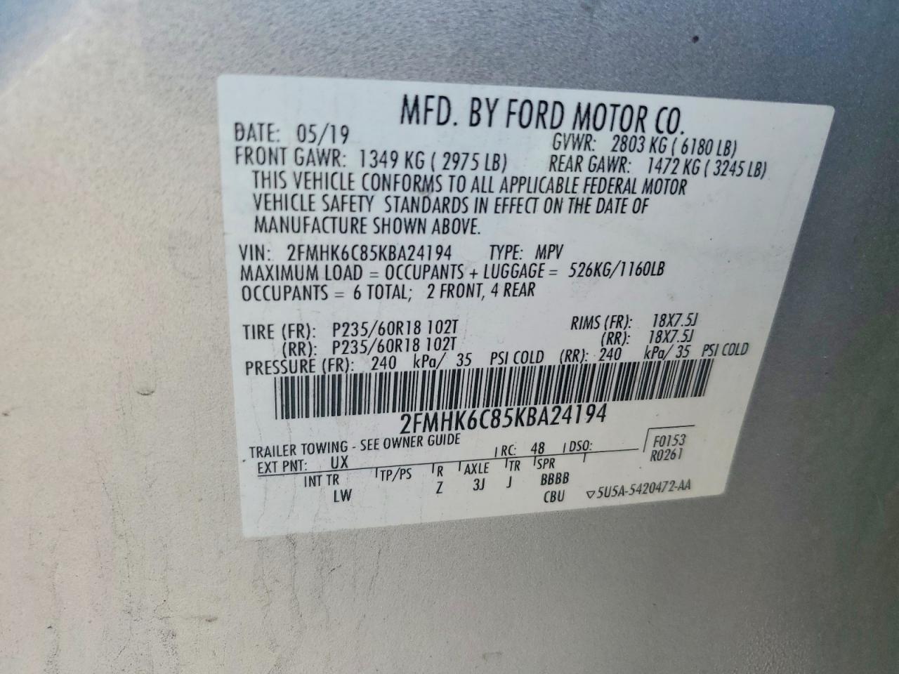 2019 FORD FLEX