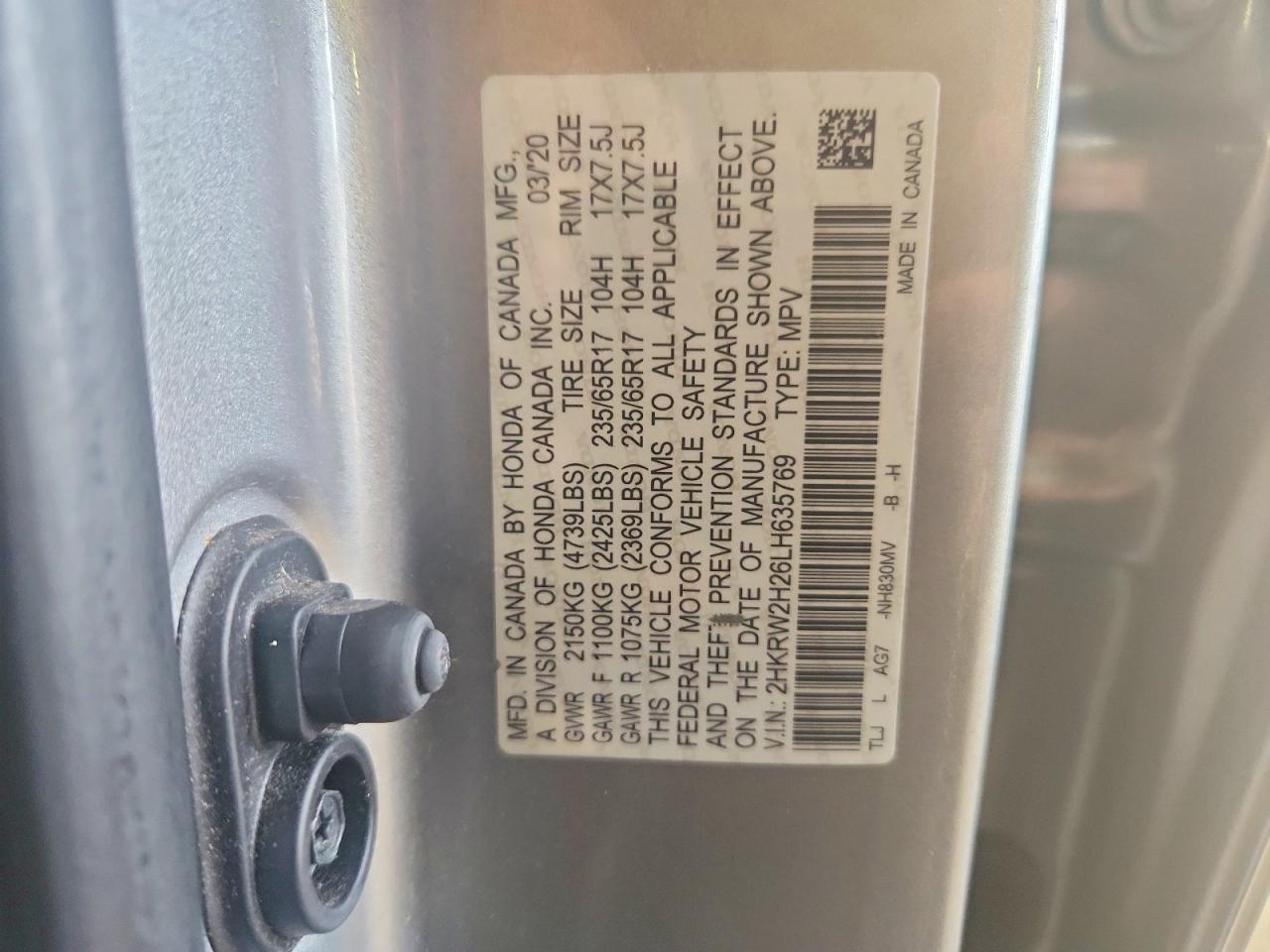 2020 HONDA CRV