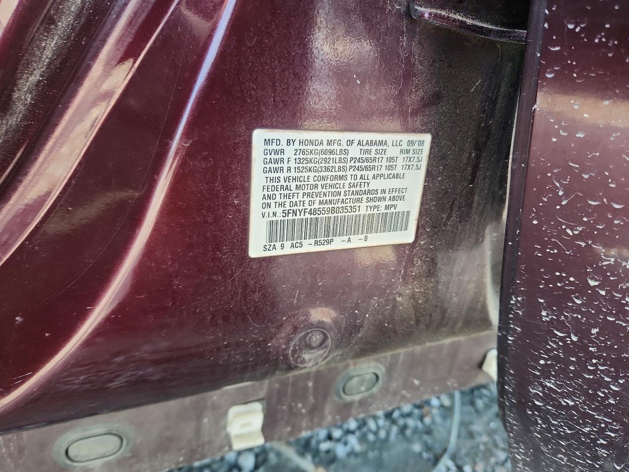 2009 HONDA PILOT
