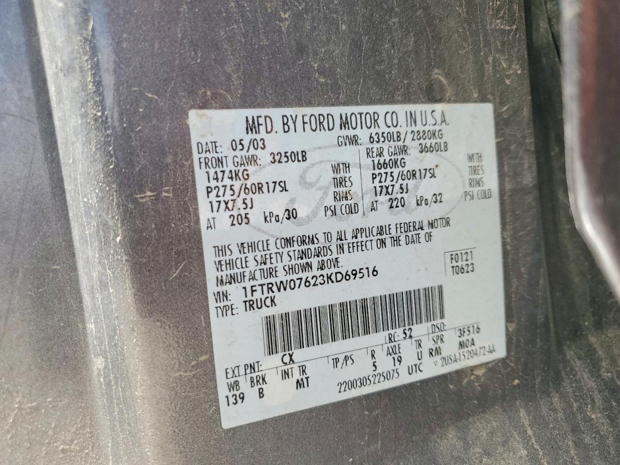 2003 FORD F150