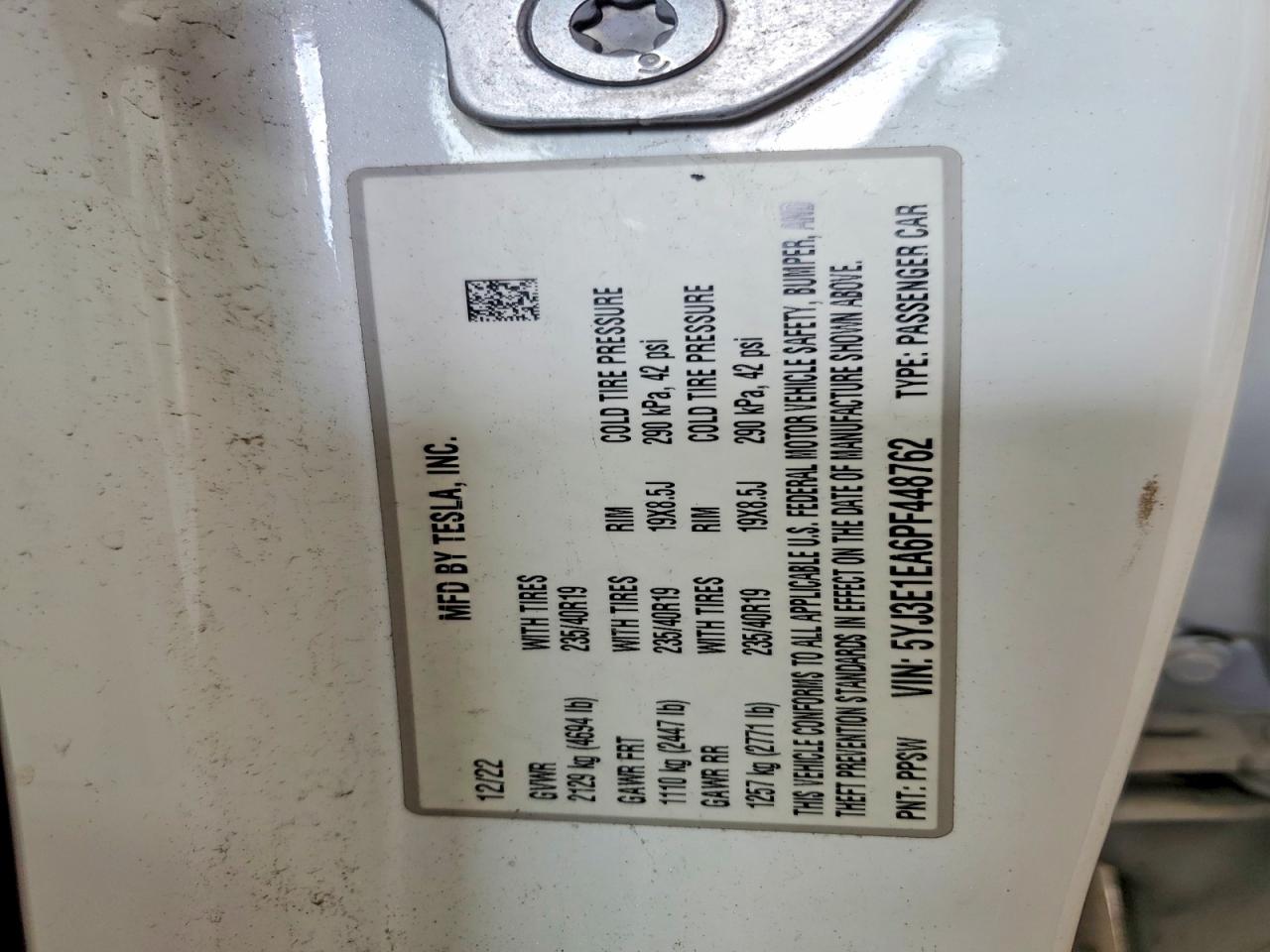2023 TESLA MODEL 3