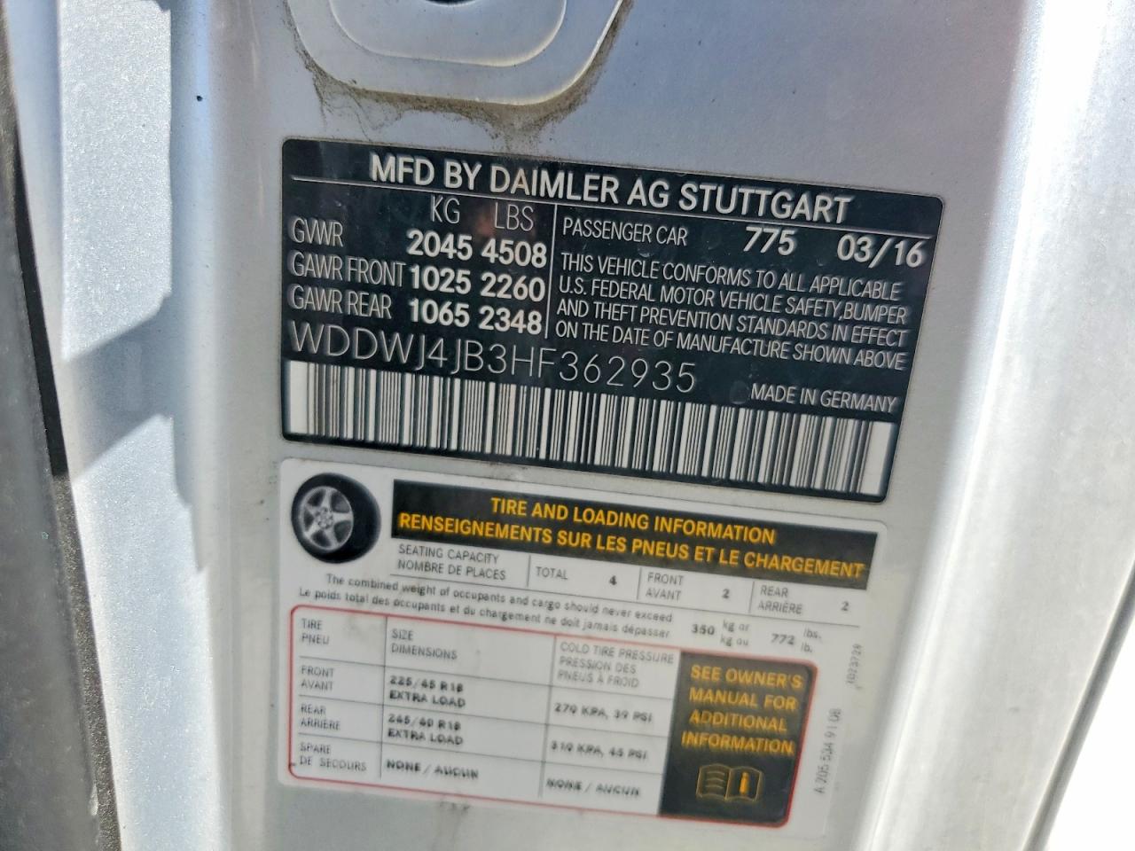 2017 MERCEDES-BENZ C-CLASS