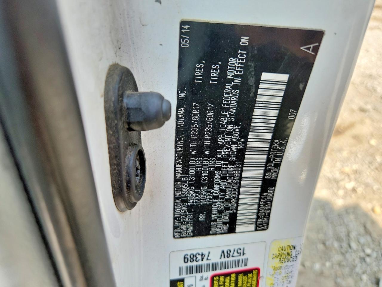 2014 TOYOTA SIENNA