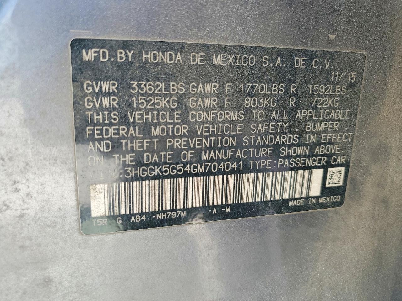 2016 HONDA FIT